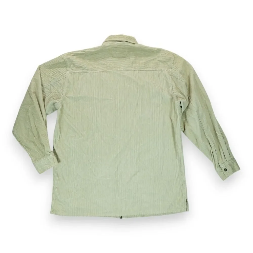 Vintage Levi's Corduroy Shirt Jacket Men's L Zip‎ Up Tan 90s Y2K Cotton Retro